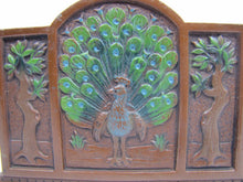Load image into Gallery viewer, PEACOCK TREE OF LIFE JUDD Mfg Co Antique Decorative Arts Letter Holder Rack
