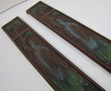 Load image into Gallery viewer, PEACOCK TREE OF LIFE JUDD Mfg Co Antique Decorative Arts Desk Blotter Ends
