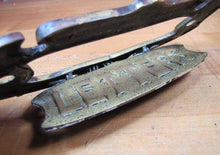 Load image into Gallery viewer, LETTERS Mail Slot Original Old Architectural Hardware Element Bronze Brass Unique
