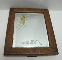 Load image into Gallery viewer, HUMPHREYS WITCH HAZEL OIL Antique Advertising Bevel Edge Mirror Sign

