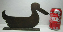Load image into Gallery viewer, DUCK Antique Folk Art Iron Boot Scraper Figural Bird Statue Old Paint Ornate
