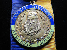 Load image into Gallery viewer, 1916 HUDSON DISTRICT ATHLETIC LEAGUE Gold Filled Medal Ribbon 50yd Dash
