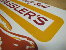 Load image into Gallery viewer, ROESSLER&#39;S YELLOW TAG FRANKFURTERS Old Hot Dog Advertising Sign Connecticut Restaurant Fast Food Co
