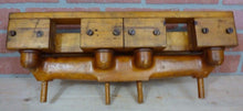 Load image into Gallery viewer, AUTO TRUCK WOOD MANIFOLD FACTORY MOLD Orig Old 2pc Decorative Art Sign V8 Engine
