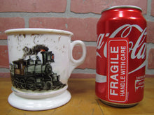 Load image into Gallery viewer, 19c TRAIN CONDUCTOR RR SMITH BARBER SUPPLIES PHILA Occupational Shaving Mug
