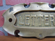 Load image into Gallery viewer, LETTERS Mail Slot Original Old Architectural Hardware Element Bronze Brass Unique
