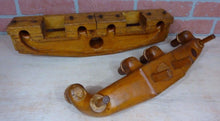 Load image into Gallery viewer, AUTO TRUCK WOOD MANIFOLD FACTORY MOLD Orig Old 2pc Decorative Art Sign V8 Engine
