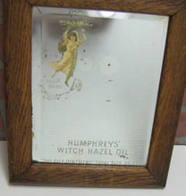 Load image into Gallery viewer, HUMPHREYS WITCH HAZEL OIL Antique Advertising Bevel Edge Mirror Sign
