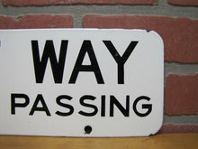 Load image into Gallery viewer, PRIVATE WAY DANGEROUS PASSING Old Porcelain Sign Transportation Road Shop 2 Side
