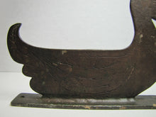 Load image into Gallery viewer, DUCK Antique Folk Art Iron Boot Scraper Figural Bird Statue Old Paint Ornate
