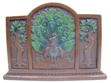 Load image into Gallery viewer, PEACOCK TREE OF LIFE JUDD Mfg Co Antique Decorative Arts Letter Holder Rack
