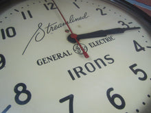 Load image into Gallery viewer, STREAMLINED IRONS Orig Art Deco NEON General Electric Ad SIGN CLOCK NJ PICK UP
