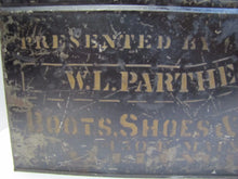 Load image into Gallery viewer, PARTHE &amp; SONS BOOTS SHOES RUBBERS Antique Shoemakers Sign Box ALLIANCE OHIO
