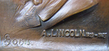 Load image into Gallery viewer, c1915 ABRAHAM LINCOLN GRIFFOUL NEWARK NJ LCT Antique Bronze Bookends
