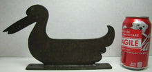 Load image into Gallery viewer, DUCK Antique Folk Art Iron Boot Scraper Figural Bird Statue Old Paint Ornate
