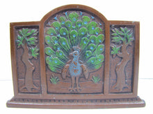Load image into Gallery viewer, PEACOCK TREE OF LIFE JUDD Mfg Co Antique Decorative Arts Letter Holder Rack
