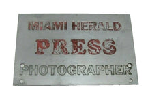 Load image into Gallery viewer, MIAMI HERALD PRESS PHOTOGRAPHER Old Sign Newspaper Magazine Ad Mirror Finish
