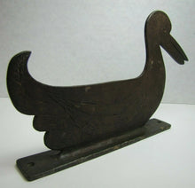 Load image into Gallery viewer, DUCK Antique Folk Art Iron Boot Scraper Figural Bird Statue Old Paint Ornate
