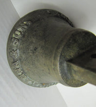 Load image into Gallery viewer, WM MCKENNA &amp; SON NEW YORK Antique Brass Horse Trolley Carriage Bell Embossed
