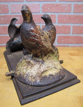 Load image into Gallery viewer, QUAILS BB BUTT BALTO MD Anique Cast Iron BOOT SCRAPER Decorative Art Statue
