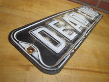 Load image into Gallery viewer, DEAD END Original Old Embossed Steel Metal Street Road Sign Auto Truck Ad
