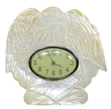 Load image into Gallery viewer, EAGLE Mother of Pearl MOP Antique 19c Folk Art Figural Clock New Haven USA
