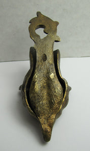 FOX Antique Decorative Arts Paperclip Bronze Brass with Glass Eyes Exquisite Ornate Fine Detailing