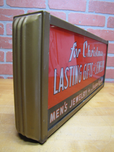 Load image into Gallery viewer, JACQUES KREISLER MENS JEWELRY CHRISTMAS GIFTS Reverse Glass Lighted Store Display Advertising Sign
