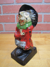Load image into Gallery viewer, MAD HATTER Old Cast Iron Doorstop Decorative Art Statue ALICE IN WONDERLAND 666
