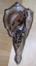 Load image into Gallery viewer, Old Wall Lamp Sconce Decorative Art Light pat pend cast metal made in USA
