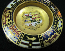 Load image into Gallery viewer, Old PARVA SUB INGENTI Ornate Souvenir Footed Tray Bronze Enamel Pat Applied For
