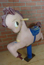 Load image into Gallery viewer, Old PONY CARNIVAL AMUSEMENT PARK RIDE Childs Fixed Roundabout Ride-On Numbered
