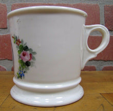 Load image into Gallery viewer, Antique Occupational Shaving Mug Horse HorseShoe Flowers Leonard Vienna Austria

