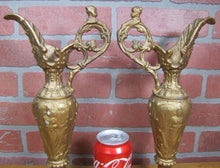 Load image into Gallery viewer, Antique Pair Decorative Arts Ewers Lovely Maidens Cherubs Art Nouveau
