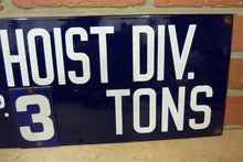 Load image into Gallery viewer, CHISHOLM-MOORE HOIST Old Porcelain Sign COLUMBUS McKINNON CHAIN TONAWANDA NY USA
