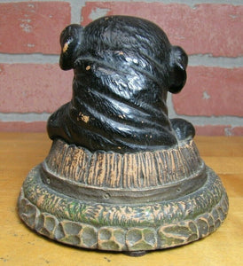 Old BULLDOG Pencil Holder wonderfully detailed desk art KING NEW YORK
