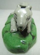 Load image into Gallery viewer, RECUMBENT DOG Decorative Art Statue Figurine lying resting black white dog
