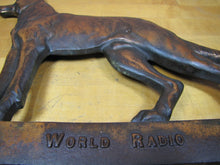 Load image into Gallery viewer, WORLD RADIO GERMAN SHEPHERD Old DAVISON DOORSTOP Cast Iron Record Store Ad Sign

