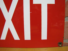 Load image into Gallery viewer, TO EXIT Old Porcelain Sign Subway RR Industrial Shop Safety Advertising
