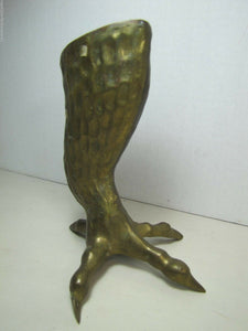 Vtg Brass Clawed Chicken Foot Candlestick unique finely detailed candle holder