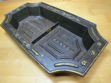 Load image into Gallery viewer, C BLAKE BOSTON MASS Antique Cast Iron Decorative Arts Large Tray Gold Black

