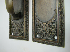 Antique Bronze Door PUSH & PULL Plates Exquisite Architectural Hardware Elements