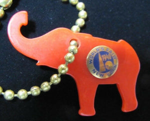 1940 NEW YORK WORLDS FAIR REPUBLICAN Political Party ELEPHANT Keychain NYWF