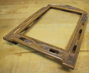 Antique Art Nouveau Flower Frame picture mirror artwork cast iron Decorative Art