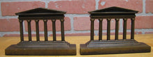 Load image into Gallery viewer, TEMPLE Antique Cast Iron Bookends Six Columns Detailed Decorative Art Book Ends
