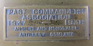 1930s ANCIENT & HONORABLE ARTILLERY Co 1638-1938 300 yr Anniv Ad Brass Tray