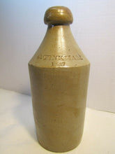 Load image into Gallery viewer, Antique 1847 O TINKHAM Salt-Glazed Pottery Stoneware 19c Root Beer Bottle
