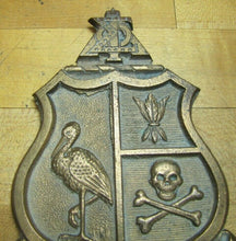 Load image into Gallery viewer, Old PHI LAMBDA SIGMA Brass Medallion Skull Crossbones Embossed Badge Fraternal
