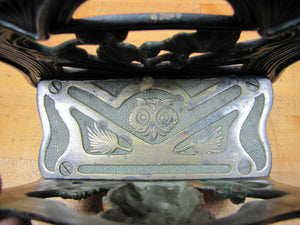 OWL JUDD Co Antique Letter Holder Rack Cast Iron Old Multi Color Painted Finish