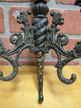 Load image into Gallery viewer, Antique 19c Bronze Flame Finial Ornate Hanger Hooks Decorative Arts Hardware
